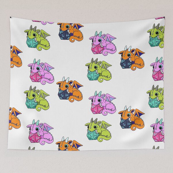 Item preview, Trio of Orange Dice Goblin Dragon Babies designed and sold by Winging-It.