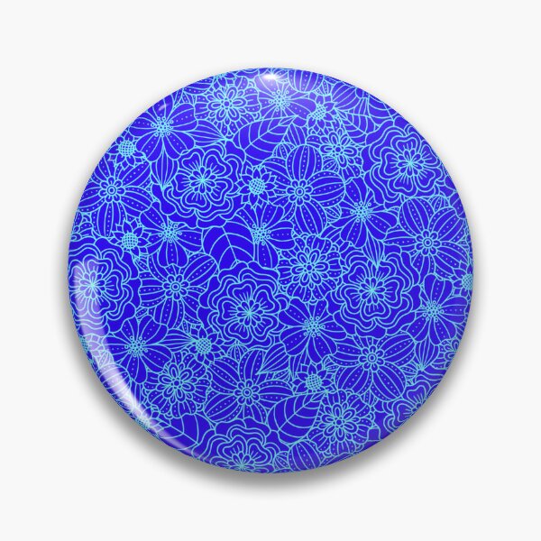 Item preview, Flower pattern (blue) designed and sold by Claske.