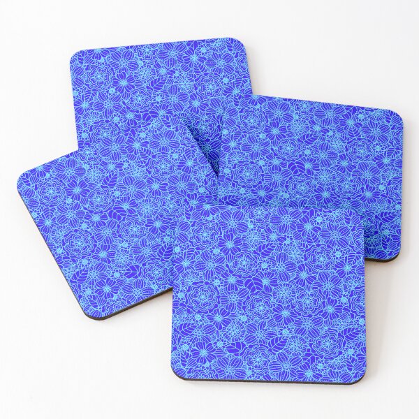 Item preview, Flower pattern (blue) designed and sold by Claske.