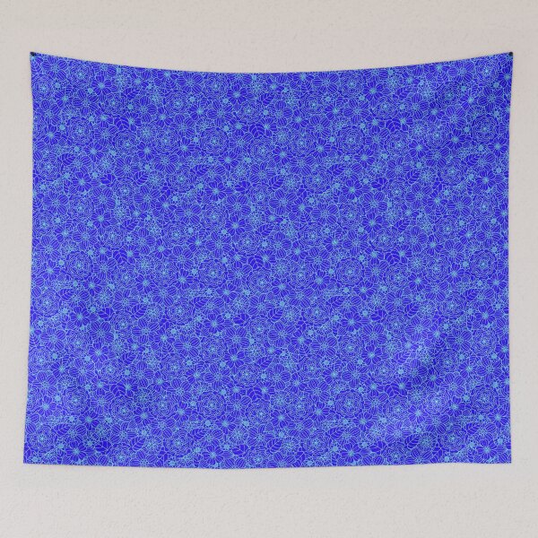 Item preview, Flower pattern (blue) designed and sold by Claske.