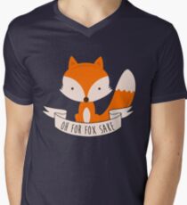 Camiseta para hombre de cuello en v Oh por el sake de Fox