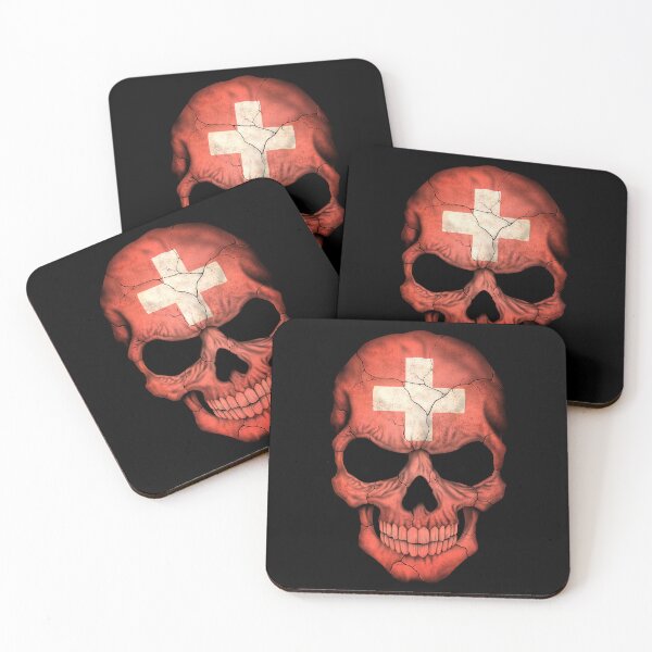 Item preview, Swiss Flag Skull designed and sold by JeffBartels.