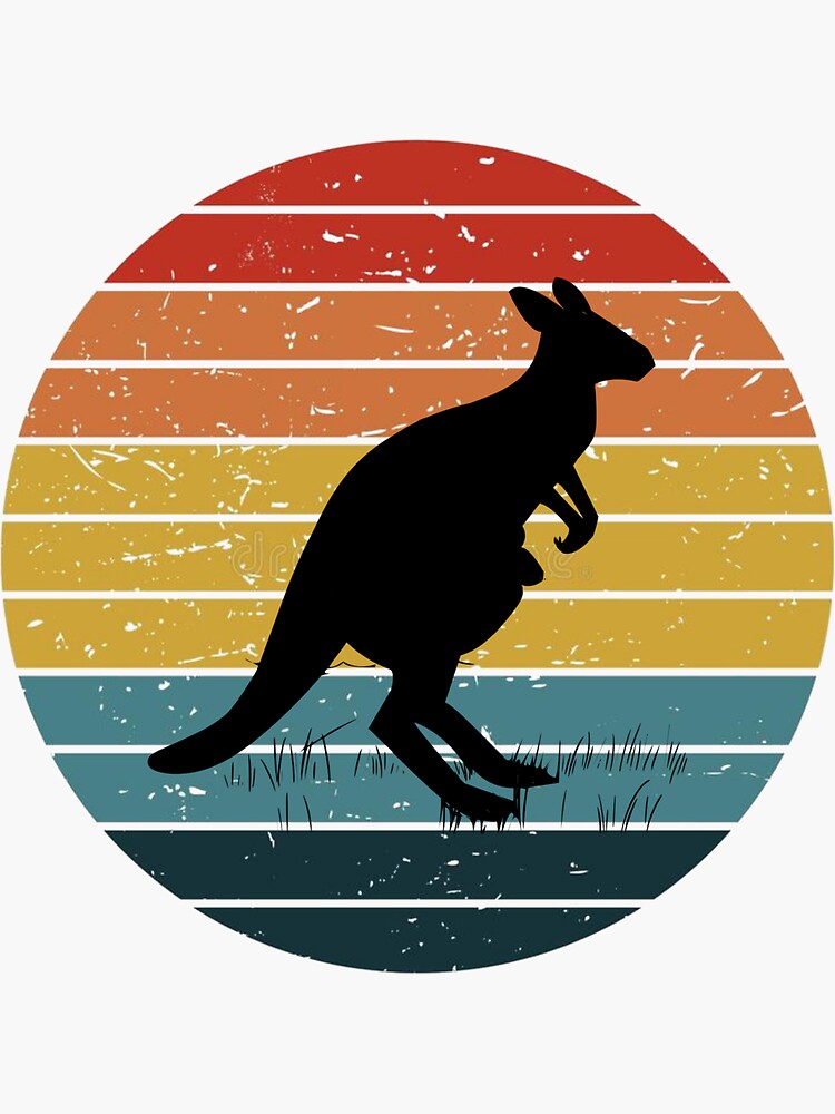 " Vintage Kangaroo Australia Gifts For Kangaroo lovers Gifts For Australia lovers" Sticker