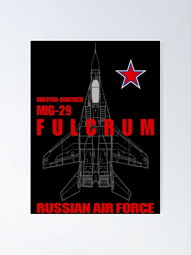 Mikoyan Mig-29 Fulcrum Russian Air Force Jet Fighter T-shirt