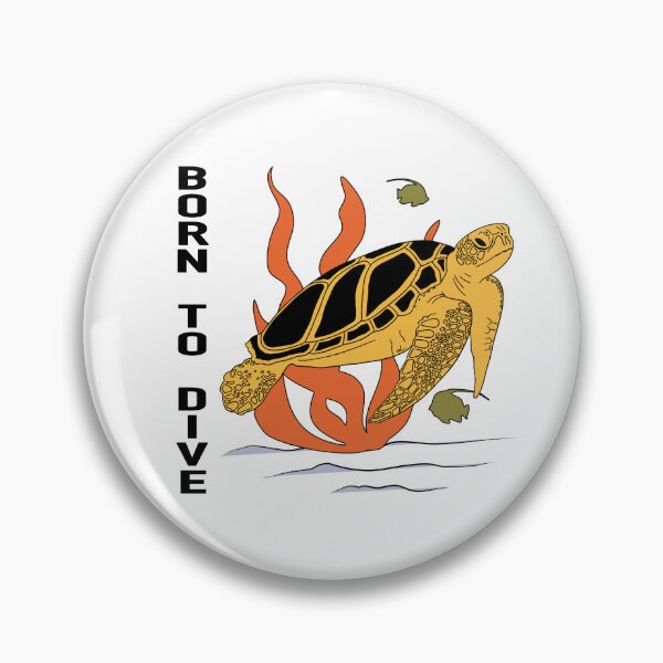 Item preview, Born To Dive Turtle designed and sold by christeldussart.