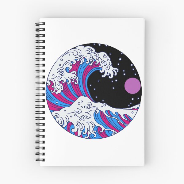 Item preview, Circular Japanese Bi Wave. Bisexual Pride designed and sold by Subtle Pride Shop.