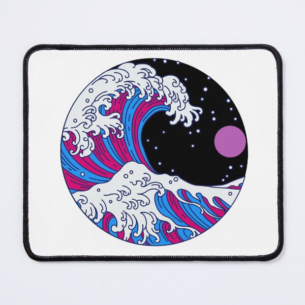 Item preview, Circular Japanese Bi Wave. Bisexual Pride designed and sold by Subtle Pride Shop.