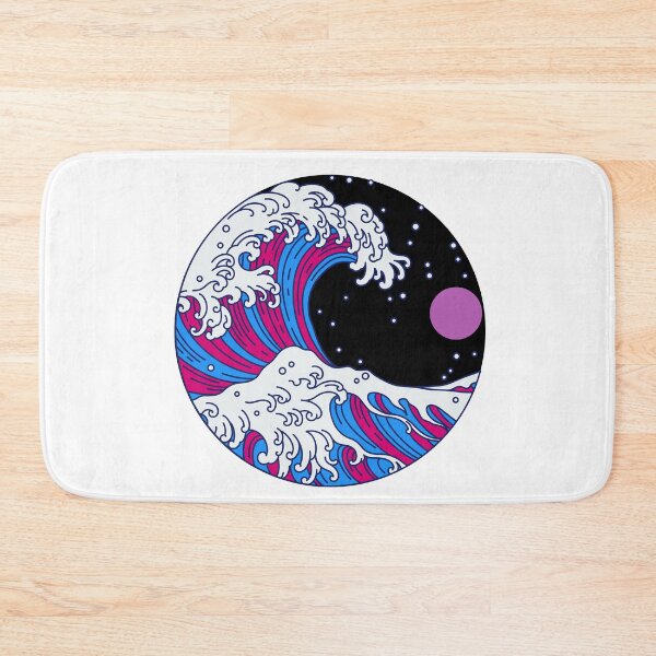 Item preview, Circular Japanese Bi Wave. Bisexual Pride designed and sold by Subtle Pride Shop.