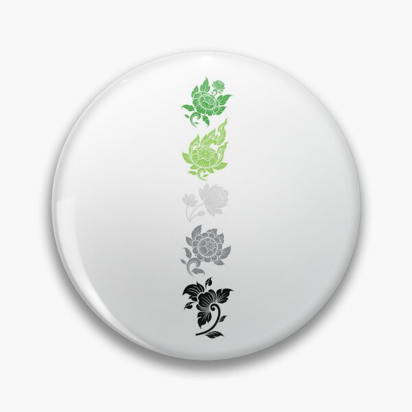 Item preview, Asian Flower Art Aro. Aromantic Pride designed and sold by Subtle Pride Shop.