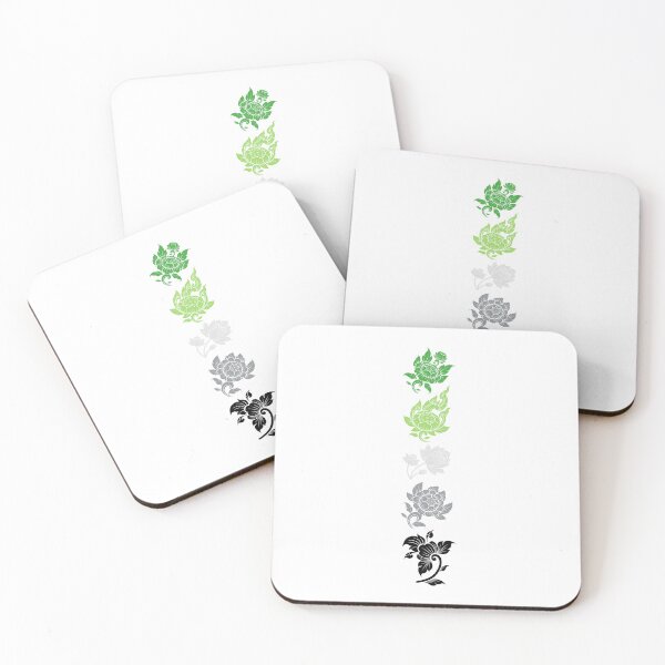 Item preview, Asian Flower Art Aro. Aromantic Pride designed and sold by Subtle Pride Shop.