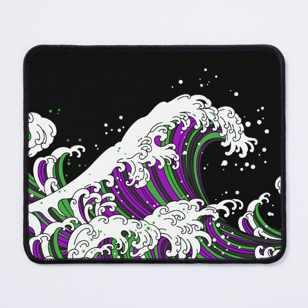 Item preview, Long Japanese Aro Ace Wave. Aroace Pride designed and sold by Subtle Pride Shop.
