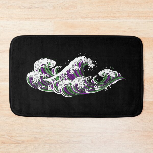 Item preview, Long Japanese Aro Ace Wave. Aroace Pride designed and sold by Subtle Pride Shop.
