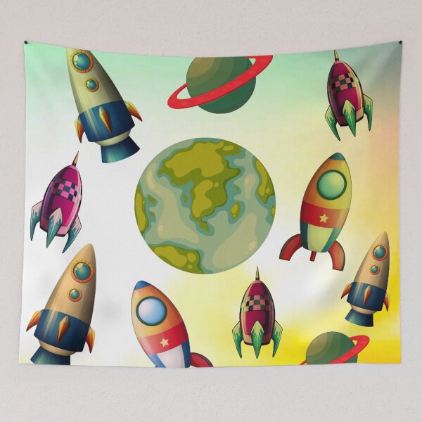 Item preview, Spaceships around earth. designed and sold by DaliaSabryTee.
