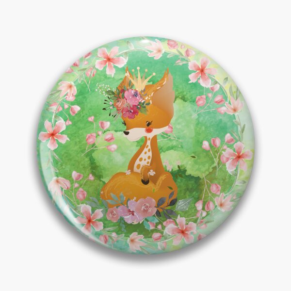Item preview, Watercolor Floral Fox designed and sold by Lylabean22.