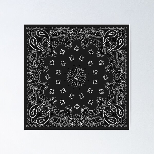 CoLoRLifeDesign Black | Poster Bandana by Sale Style\