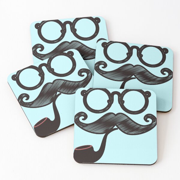 Item preview, Father Day Pattern Mustache Dad Pattern Daddy Blue Pattern New Baby Boy Baby Shower Party designed and sold by Dr.YesOrNo.