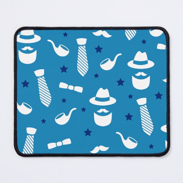Item preview, Father Day Pattern Mustache Dad Pattern Daddy Blue Pattern New Baby Boy Baby Shower Party designed and sold by Dr.YesOrNo.