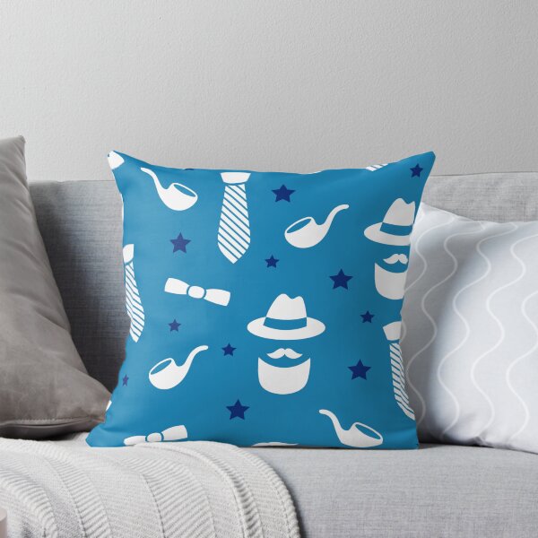 Item preview, Father Day Pattern Mustache Dad Pattern Daddy Blue Pattern New Baby Boy Baby Shower Party designed and sold by Dr.YesOrNo.
