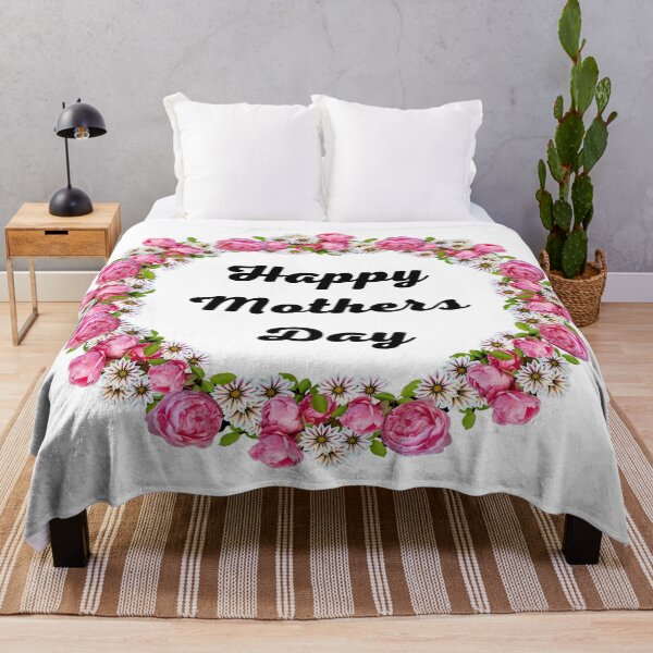 Item preview, Happy Mothers Day Pink Flower Wreath designed and sold by debmund.