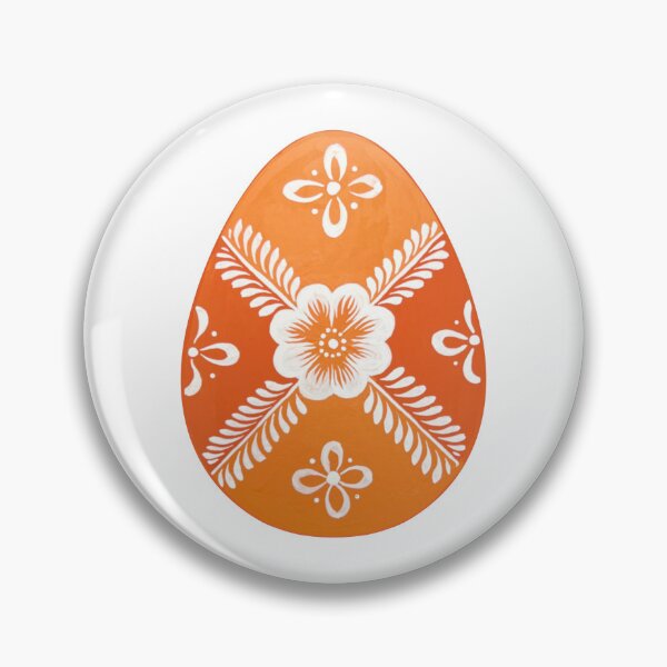 Item preview, Orange Easter Egg - Ukrainian Folk Art Design Pysanka designed and sold by Anna Bucciarelli.