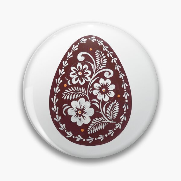 Item preview, Chocolate Easter Egg - Ukrainian Folk Art Design Pysanka designed and sold by Anna Bucciarelli.