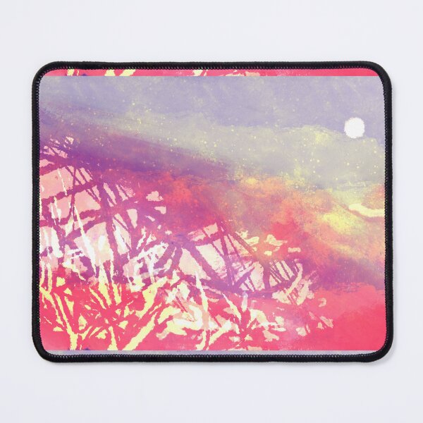 Item preview, Dreamy Pastel Watercolour Painting Forest Mountain Landscape at Sunset designed and sold by SundewSoda (ByTheLamplight).