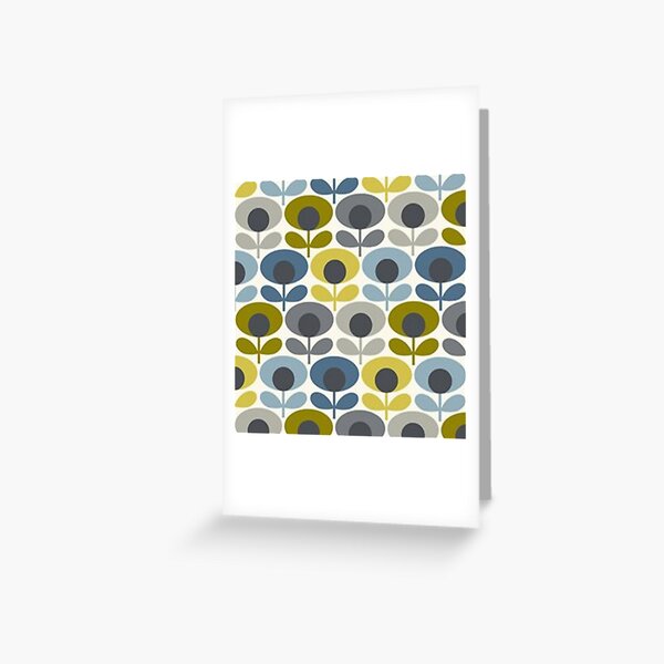 orla kiely colorful flowers,kiely pattern, orla kiely abstract flowers Greeting Card