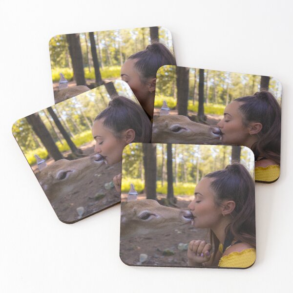 Item preview, Girl Kissing a Deer Print designed and sold by patrice707.