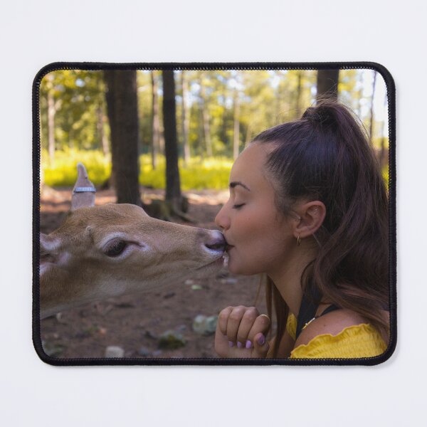 Item preview, Girl Kissing a Deer Print designed and sold by patrice707.