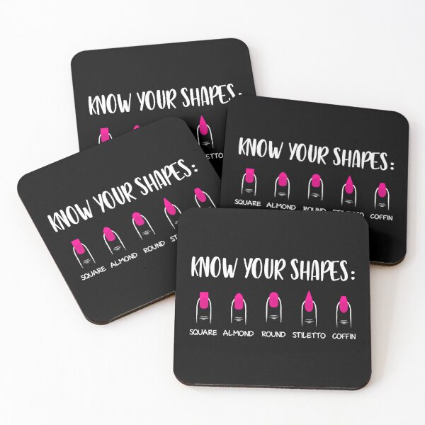 Item preview, Know Your Shapes Nail Tech Press On Nails print designed and sold by BridgetMagala.