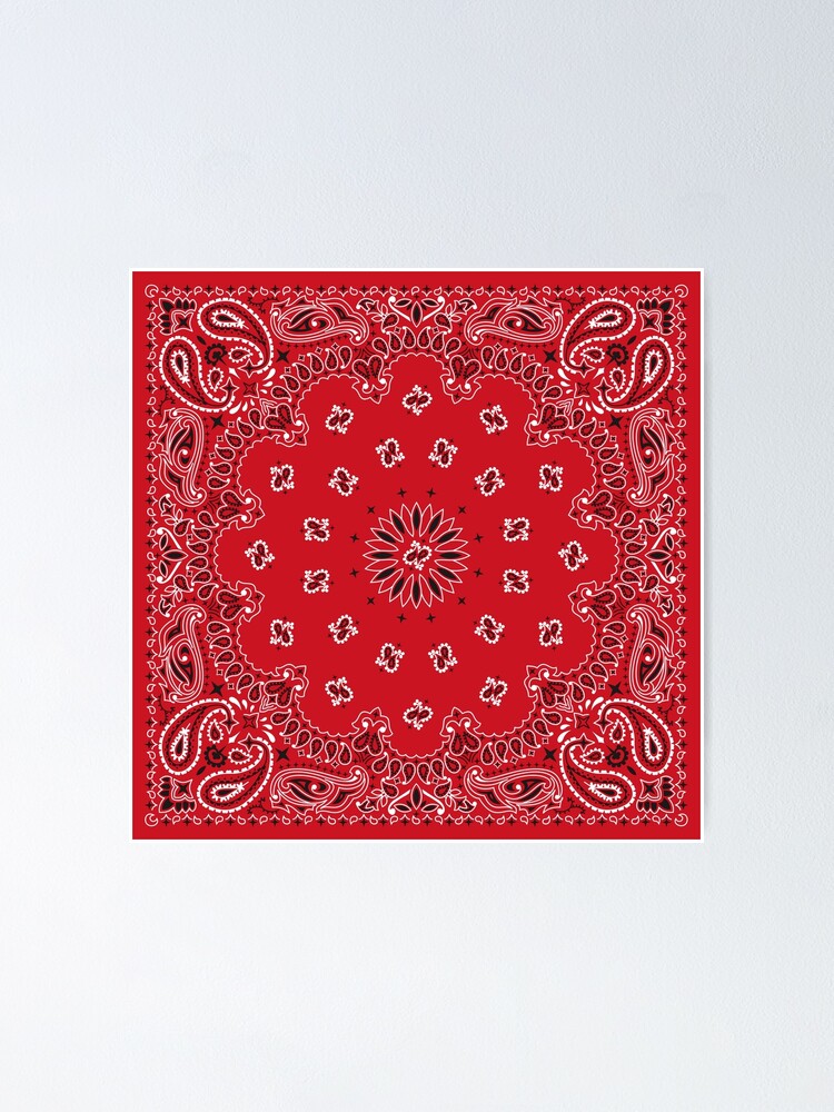 for Poster Redbubble Red | by Bandana Style\