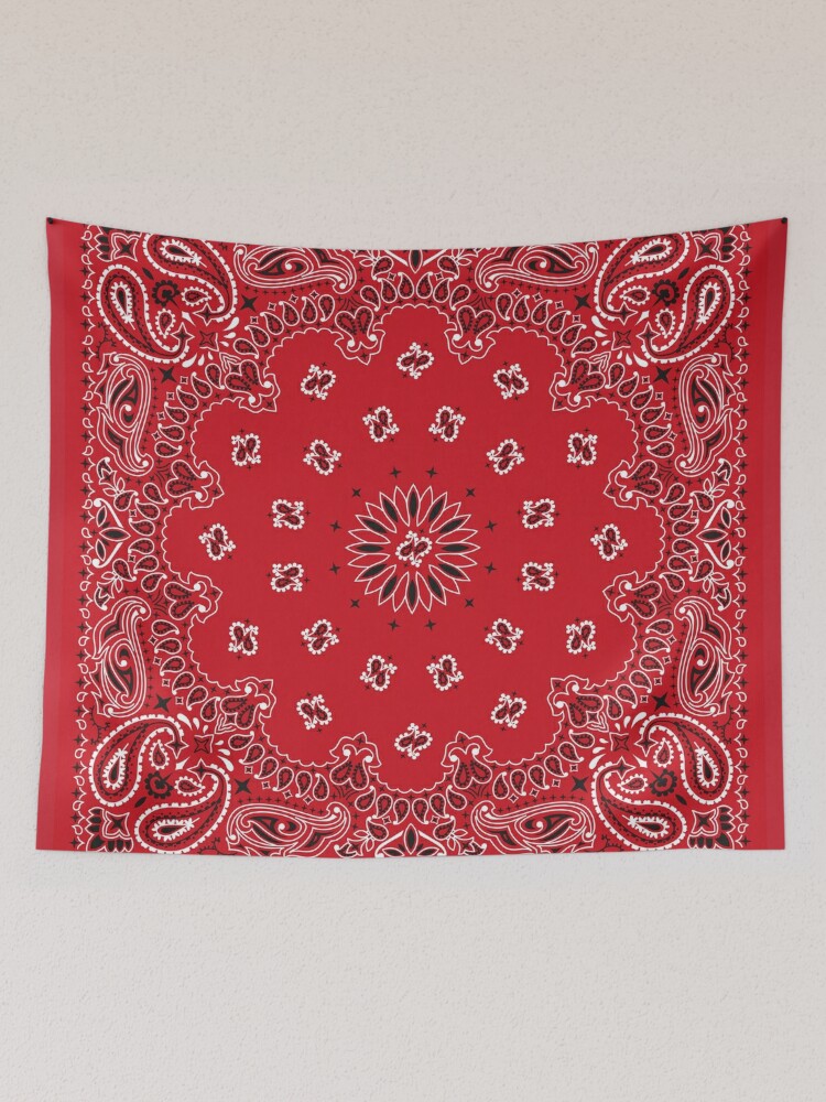 Red outlet bandana tapestry