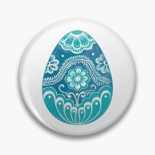 Item preview, Turquoise Easter Egg - Ukrainian Folk Art Design Pysanka designed and sold by Anna Bucciarelli.