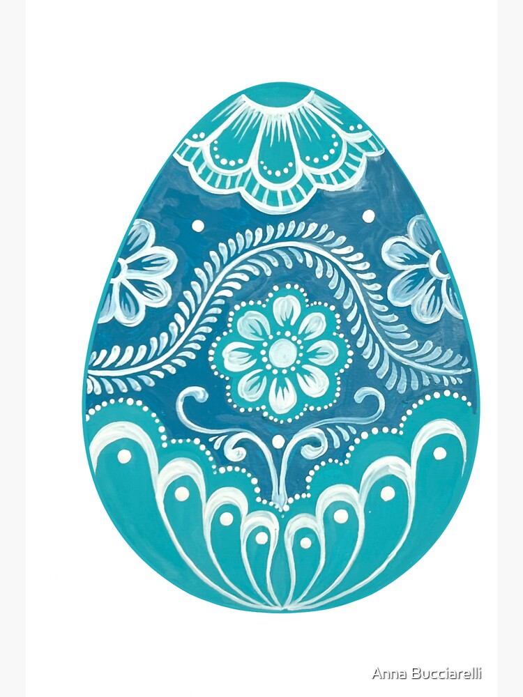 Chocolate Easter Egg - Ukrainian Folk Art Design Pysanka Greeting Card for  Sale by Anna Bucciarelli