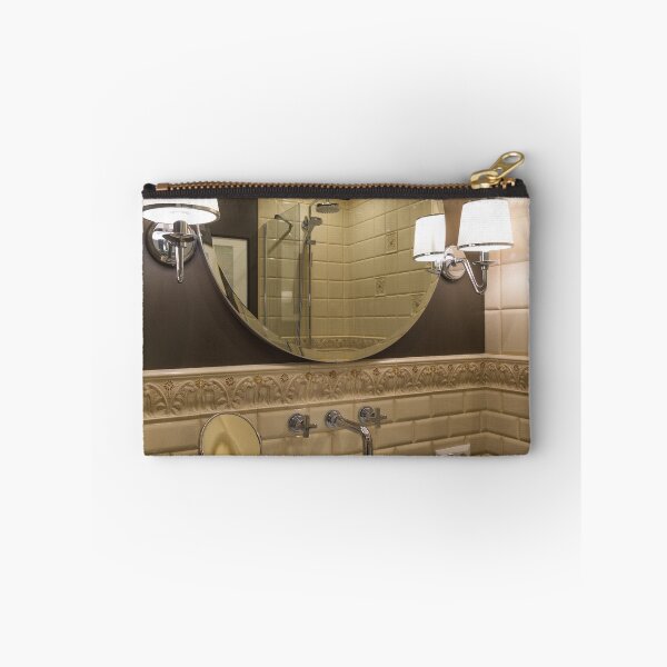 Item preview, Circle mirror in a luxurious bathroom designed and sold by mrivserg.