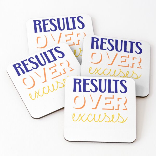 Item preview, Results Over Excuses White Background designed and sold by artfulnotebook.