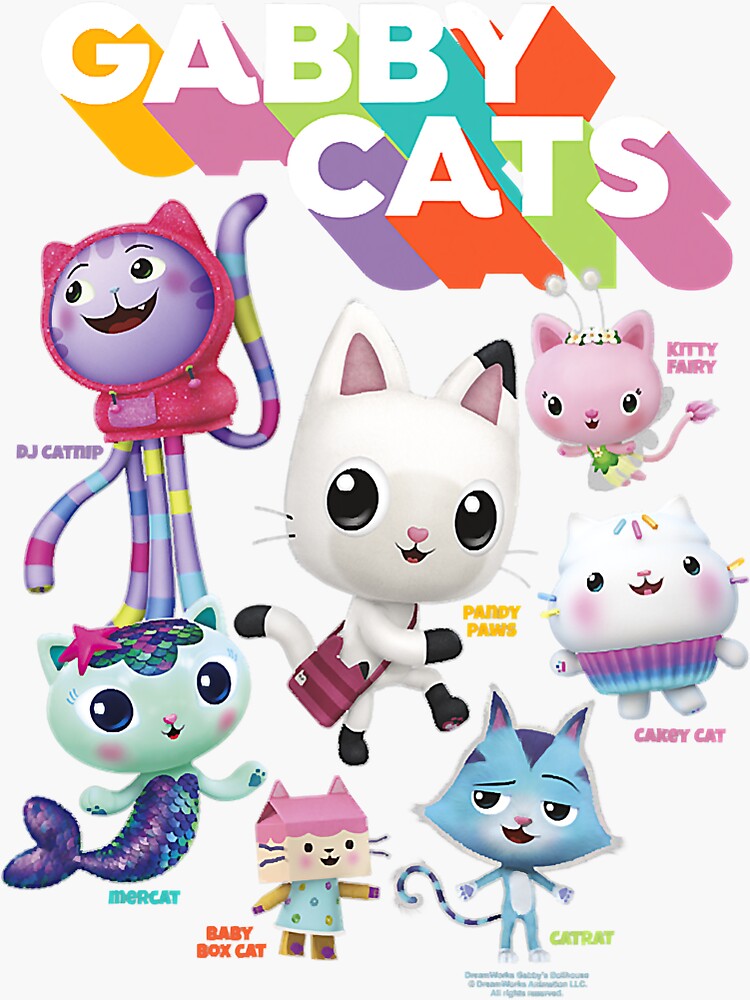"Gabby's Dollhouse Gabby Cats V2 " Sticker for Sale by LaurenKeon Redbubble