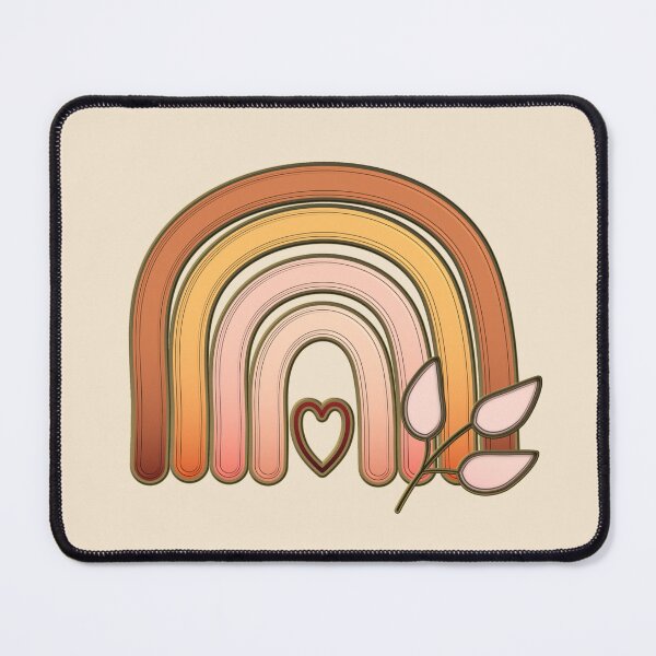 Item preview, Boho Rainbow Heart Leaves Earth tone designed and sold by Ashlison.