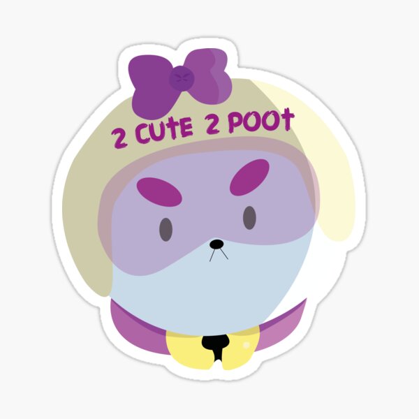 2 CUTE 2 POOT | Bee and Puppycat Vector Art Sticker