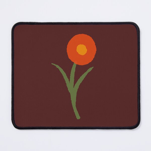 Item preview, Minimalist Bloom in tangerine orange and chocolate brown designed and sold by FrancesPoff.