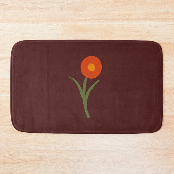 Item preview, Minimalist Bloom in tangerine orange and chocolate brown  designed and sold by FrancesPoff.