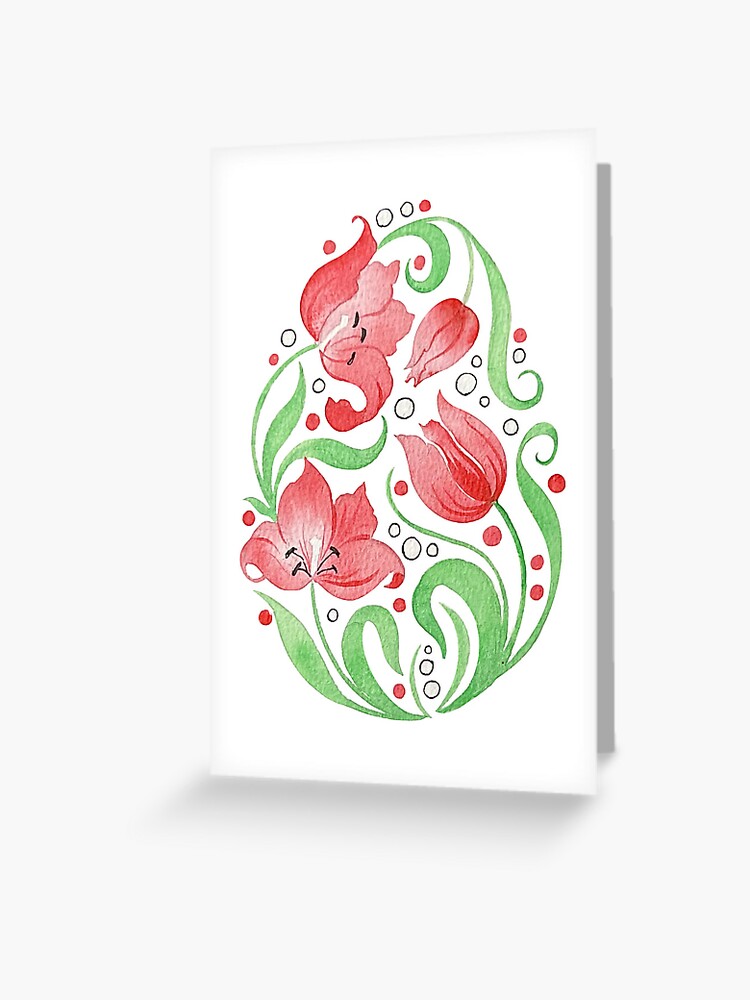 Spring Easter Watercolor Cards with Flowers