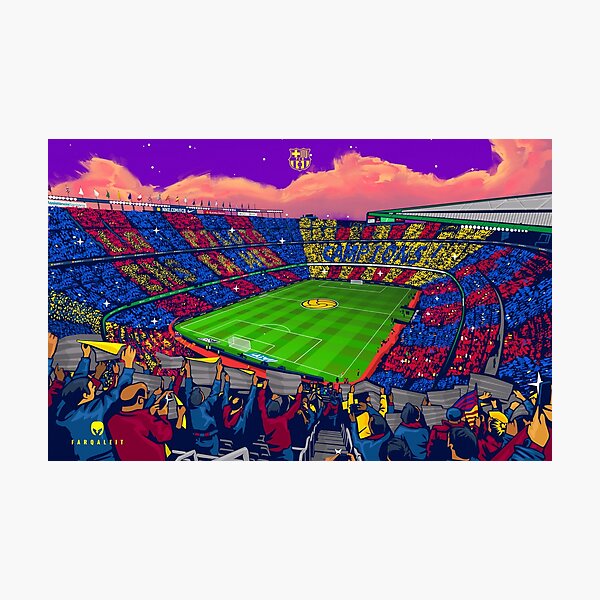 Item preview, Camp Nou illustration designed and sold by farqaleitart.