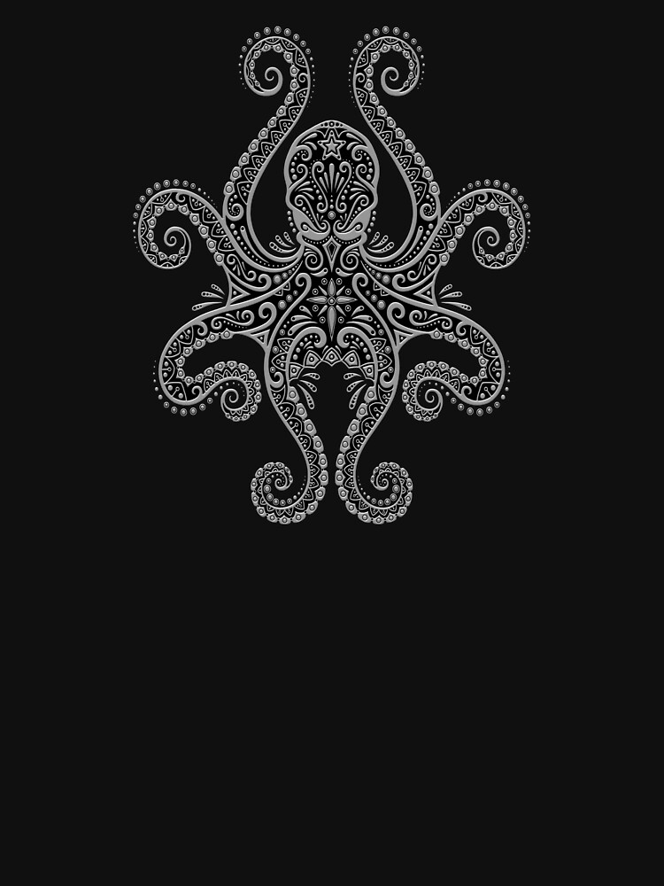 Thumbnail 7 of 7, Classic T-Shirt, Intricate Dark Octopus designed and sold by JeffBartels.