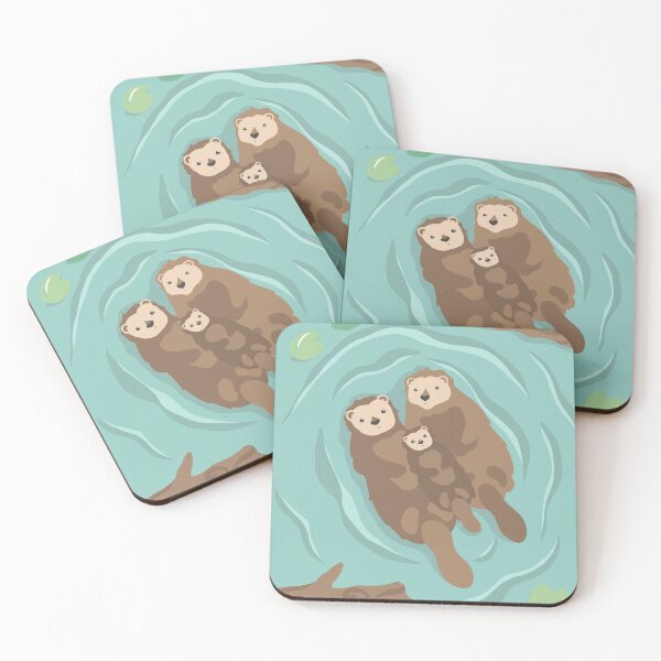 Item preview, Otter Family designed and sold by Tilly Scribbles.