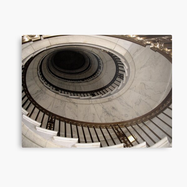 The Oval Staircase Metal Print