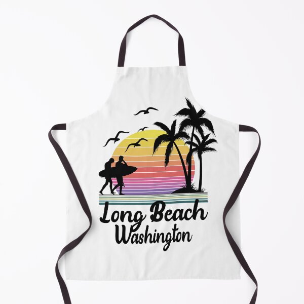 Item preview, Long Beach Washington Seaside Retro Sunset designed and sold by Home-Spirit.
