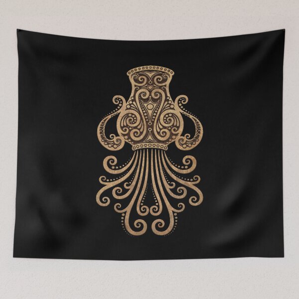 Item preview, Rustic Aquarius Zodiac Sign on Black designed and sold by JeffBartels.