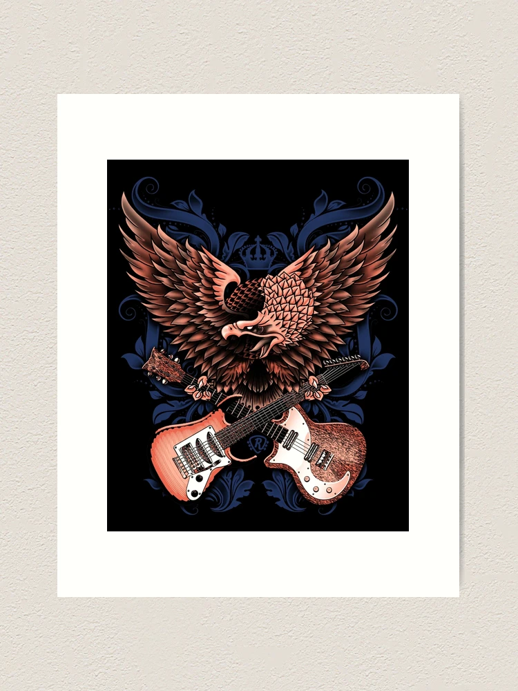 Tribal Eagle Guitars Red Blue