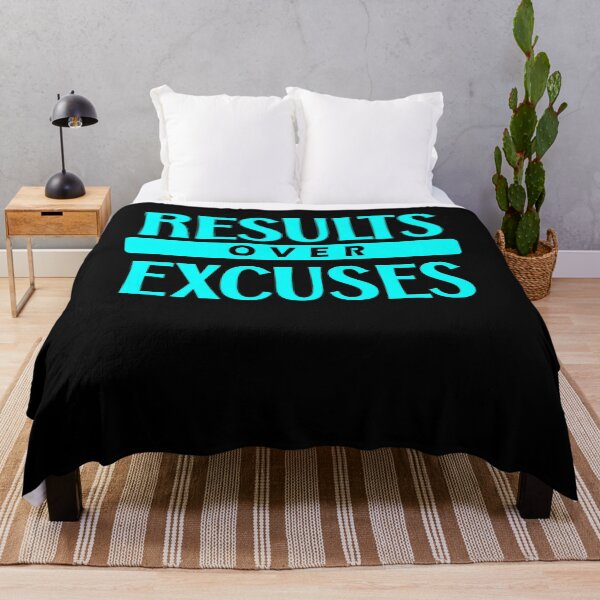 Item preview, Results Over Excuses Aqua text designed and sold by artfulnotebook.